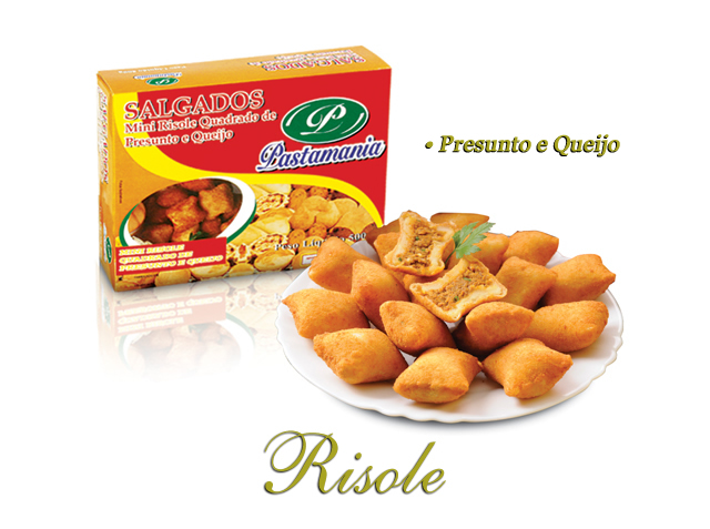 Risole quadrado - Disponvel nos sabores Queijo/Presunto e Queijo