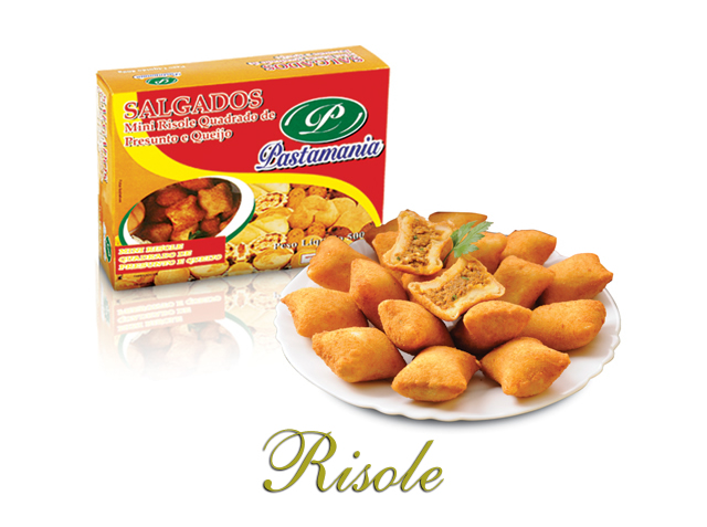 Risole Quadrado de Presunto e Queijo